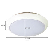 Zander Lighting Perugia 30cm White LED Metal Oyster Light