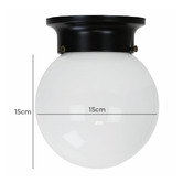 Zander Lighting Argenta Glass Batten Fix Ceiling Light