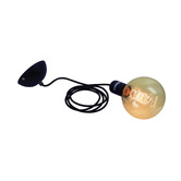 Zander Lighting Black Canosa 1 Light Metal Pendant