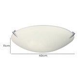 Zander Lighting Cone Frosted Glass Oyster Light