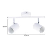 Zander Lighting Naples Metal Adjustable 2-Light Spotlight