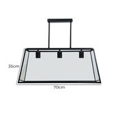 Zander Lighting Legnano Flared Metal &amp; Glass 3 Light Pendant