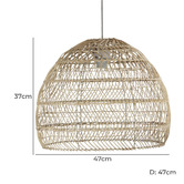 Zander Lighting Amantea Mette Rattan Pendant Light