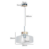 Zander Lighting 30cm Holbeck Scandinavian Glass Pendant Light