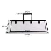 Zander Lighting Legnano Flared Metal &amp; Glass 4 Light Pendant