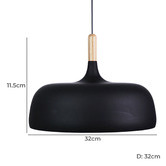 Zander Lighting Alessano-32 Metal &amp; Timber Pendant Light