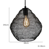 Zander Lighting Cento Mesh Metal Pendant Light