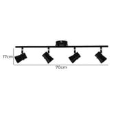 Zander Lighting Modena Metal Adjustable 4 Lamp Bar Spotlight