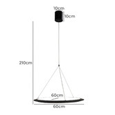 Zander Lighting Belmonte Curved CCT LED Pendant Light