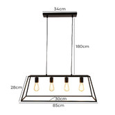 Zander Lighting Sykes 4 Light Metal Pendant