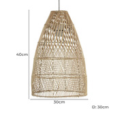 Zander Lighting Acquappesa Rattan Pendant Light