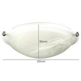 Zander Lighting Sauser Clips Alabaster Oyster Light
