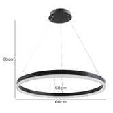 Zander Lighting Bordighera Stainless Steel Tri-Colour LED Pendant Light