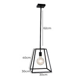 Zander Lighting Reuten 1 Light Steel Pendant