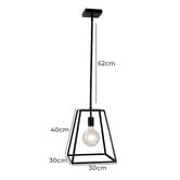 Zander Lighting Reuten Steel Frame Pendant Light