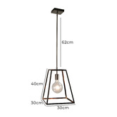 Zander Lighting Reuten 1 Light Steel Pendant
