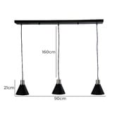 Zander Lighting Vega Steel 3 Light Pendant