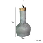 Zander Lighting Panto Concrete Pendant Light