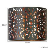 Zander Lighting Copper Porto Batten Fix Ceiling Light