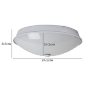 Zander Lighting Ronge Aluminium &amp; Glass Oyster Light