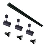 Zander Lighting Alder Aluminium 3 Lamp LED Track Light