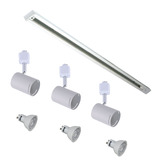 Zander Lighting Alder Aluminium 3 Lamp LED Track Light