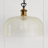 Zander Lighting Dimitri Dome Etched Glass Pendant Light