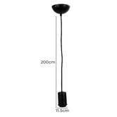Zander Lighting Black Canosa 1 Light Metal Pendant