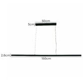 Zander Lighting Belmonte Metal Tri-Colour LED Linear Pendant Light
