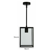 Zander Lighting Legnano Metal &amp; Glass Pendant Light