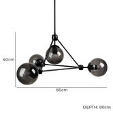 Zander Lighting Tortoreto 4 Light Metal Pendant