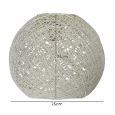 Zander Lighting White Narni Abaca Batten Fix Ceiling Light