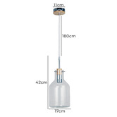 Zander Lighting 17cm Holbeck Scandinavian Glass Pendant Light