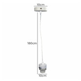 Zander Lighting White Parti Ceiling Light Suspension Cord