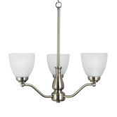 Zander Lighting Claude Frosted Glass 3 Light Pendant