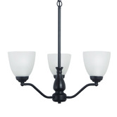 Zander Lighting Claude Frosted Glass 3 Light Pendant