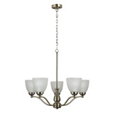 Zander Lighting Claude Frosted Glass 5 Light Pendant
