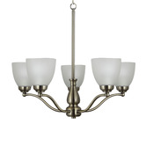 Zander Lighting Claude Frosted Glass 5 Light Pendant