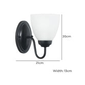 Zander Lighting Claude Frosted Glass Torchiere Wall Light
