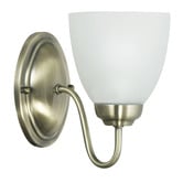 Zander Lighting Claude Frosted Glass Torchiere Wall Light