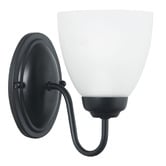 Zander Lighting Claude Frosted Glass Torchiere Wall Light