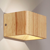 Zander Lighting Earl Ash-Wood LED Up/Down Wall Light