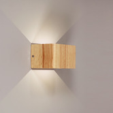 Zander Lighting Earl Ash-Wood LED Up/Down Wall Light