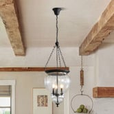 Zander Lighting Paxton Glass 3 Light Pendant