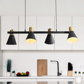Zander Lighting Halle Linear Steel 4 Light Pendant