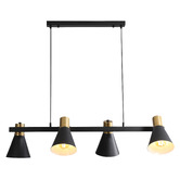 Zander Lighting Halle Linear Steel 4 Light Pendant