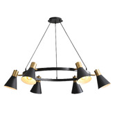 Zander Lighting Halle Steel 6 Light Pendant