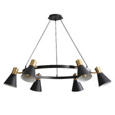 Zander Lighting Halle Steel 6 Light Pendant