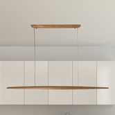 Zander Lighting Irvin Ash wood LED Linear Pendant Light