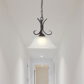 Zander Lighting Scicli Bronze 1 Light Glass Pendant